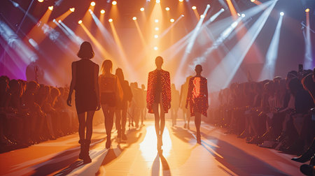Sfilata di moda con modelle